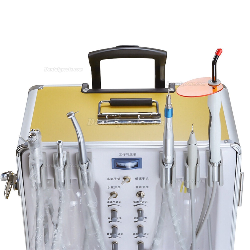 Mobile Dentaleinheit XS-341 (Selbst&auml;ndiger Kompressor + Ultraschallscaler + Aush&auml;rtungslicht)